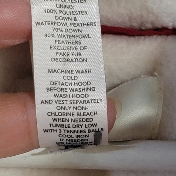 Ann Taylor Loft Puffer Down Vest Removable Hood in Red Size Medium - Picture 8 of 11